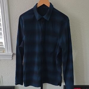 lululemon athletica Men's Navy Checkered Shirt